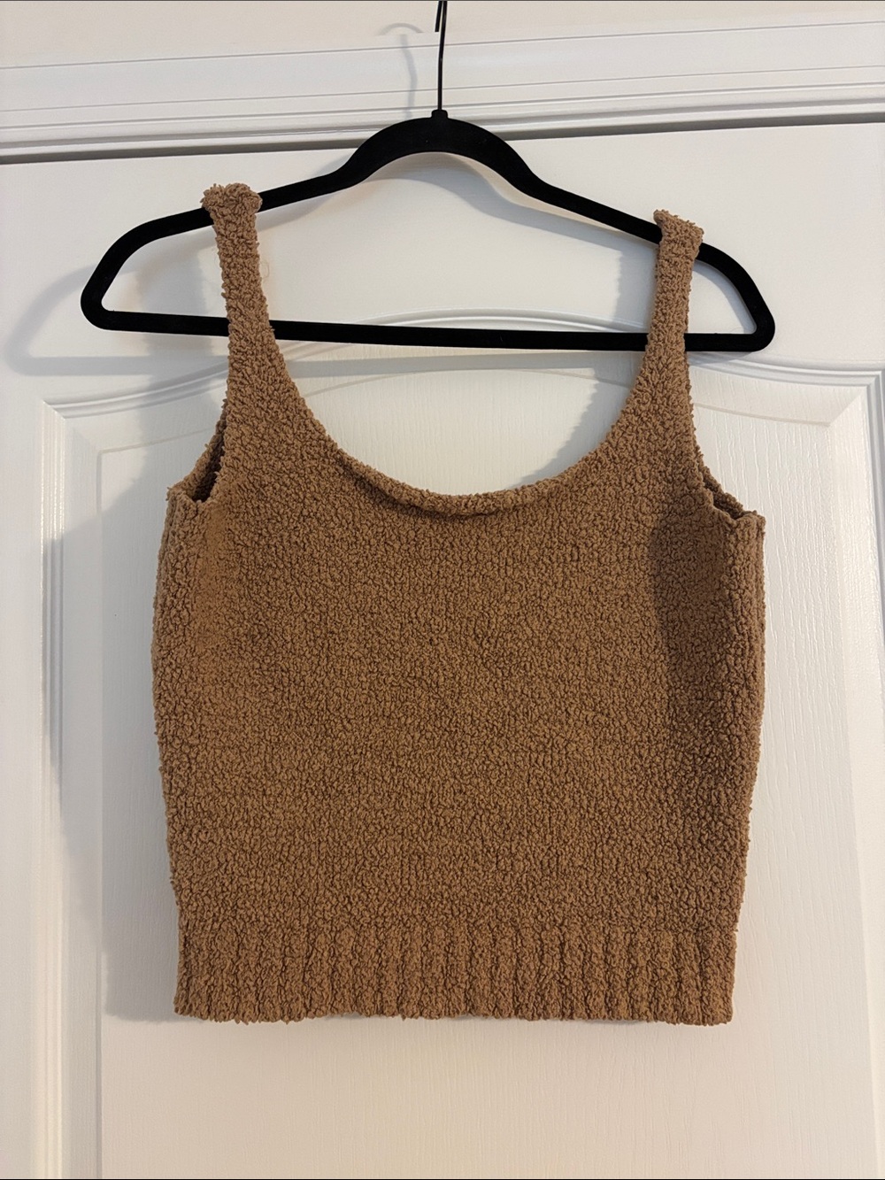 SKIMS Teddy Knit Tank Top in Camel